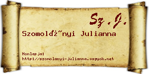 Szomolányi Julianna névjegykártya